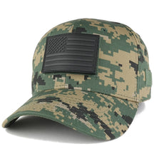 Armycrew US American Flag Black 3-D Rubber Tactical Patch with Adjustable Structured Operator Cap - ACU