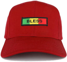 Bless Green Yellow Red Embroidered Iron on Patch Adjustable Baseball Cap
