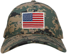 Armycrew Low Profile US American Flag Patch Camo Cap - MCU
