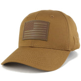 Armycrew US American Flag Coyote 3D Rubber Tactical Patch with Adjustable Structured Operator Cap
