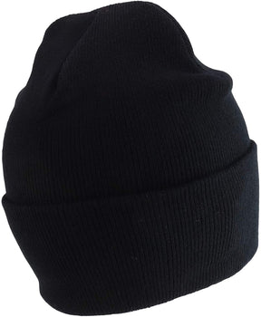 Rapid Dominance Thin Blue Line Embroidered US American Flag Cuff Folded Beanie Hat