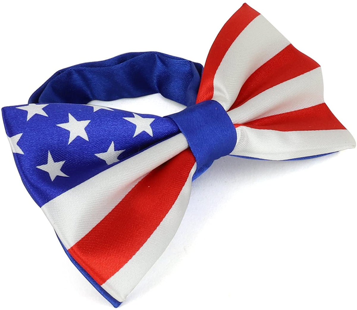 Armycrew American Flag Pattern Stars and Stripes Pre-tied Satin Bow Tie