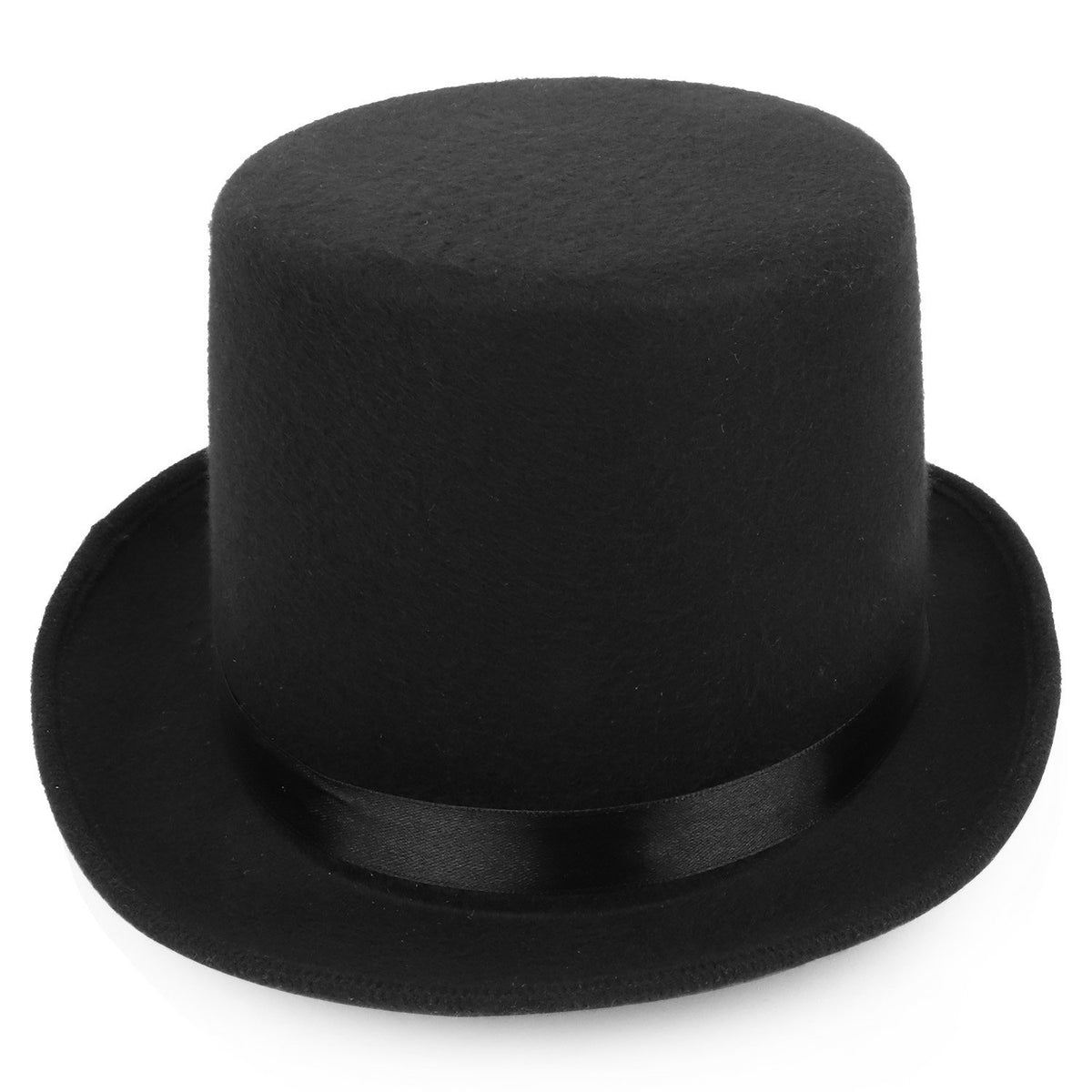 Armycrew 5 Inch High Deluxe Felt Top Hat with Precuved Bill