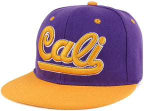 Cali 2-Tone 3D Embroidered California Flatbill Adjustable Snapback Cap