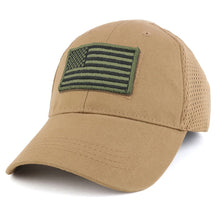 Armycrew USA Olive Flag Tactical Patch Cotton Adjustable Trucker Cap