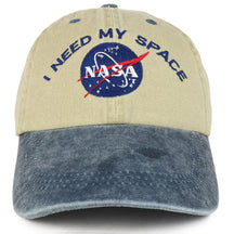 Armycrew Unlimited Youth NASA I Need My Space Embroidered Soft Washed Cotton Twill Cap