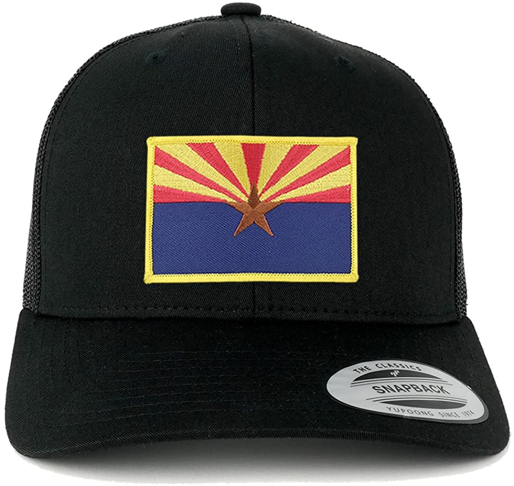 Flexfit Arizona Home State Flage Embroidered Patch Snapback Mesh Trucker Cap