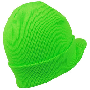 Armycrew Neon Snug Fit Knitted Beanie Visor Cap