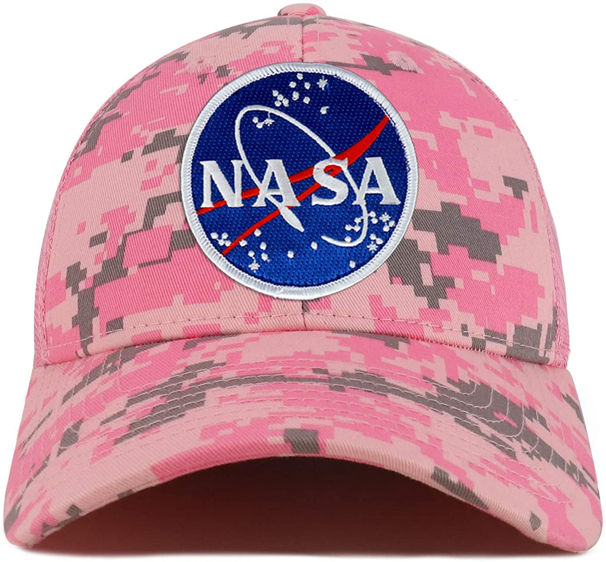 Armycrew NASA Meatball Logo Patch Camouflage Structured Mesh Trucker Cap