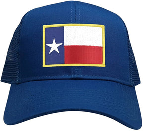 Texas State Flag Embroidered Iron on Patch Snapback Adjustable Mesh Cap