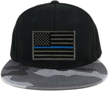 Armycrew USA American Flag Embroidered Patch Urban Camo Flat Bill Snapback Cap - URB