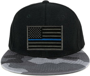 Armycrew USA American Flag Embroidered Patch Urban Camo Flat Bill Snapback Cap - URB