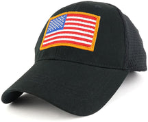 Armycrew USA Gold American Flag Embroidered Tactical Patch with Mesh Operator Cap