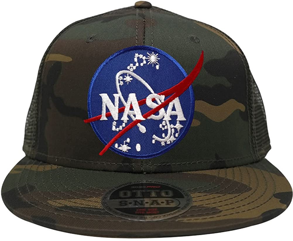 NASA Space Insignia Embroidered Iron On Patch Logo Snapback Trucker Mesh Cap