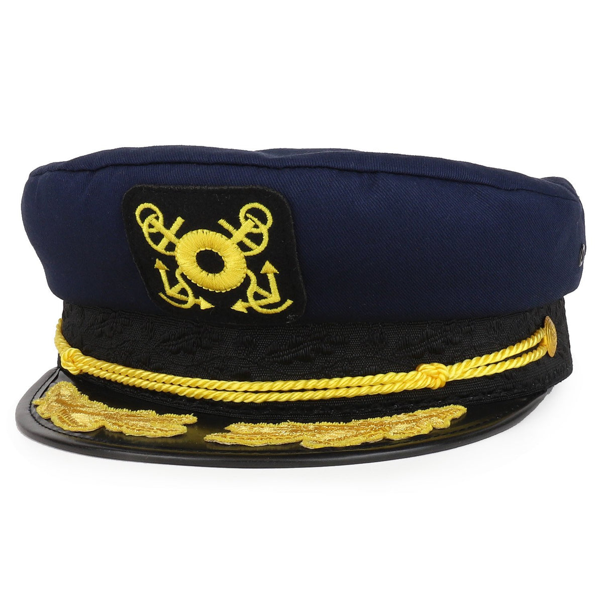 Armycrew Cotton Yacht Flagship Oak Leaf Captain Costume Sailor Hat