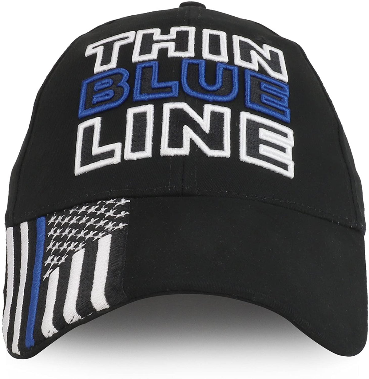 Armycrew Thin Blue Line Law Enforcement Embroidered Flag Bill Baseball Cap