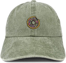 Armycrew Donut Embroidered Patch Unstructured Cotton Washed Baseball Cap
