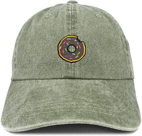Armycrew Donut Embroidered Patch Unstructured Cotton Washed Baseball Cap