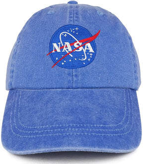 Armycrew Youth NASA Insignia Embroidered Soft Washed Cotton Twill Cap
