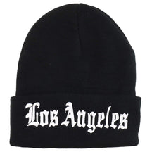 Armycrew Old English Font City Names Embroidered Cuff Long Beanie Hat