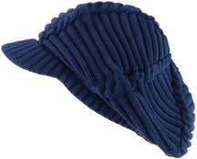 Armycrew Dreadlock Deep Shell RGY Cable Knit Cotton Rasta Beanie with Brim