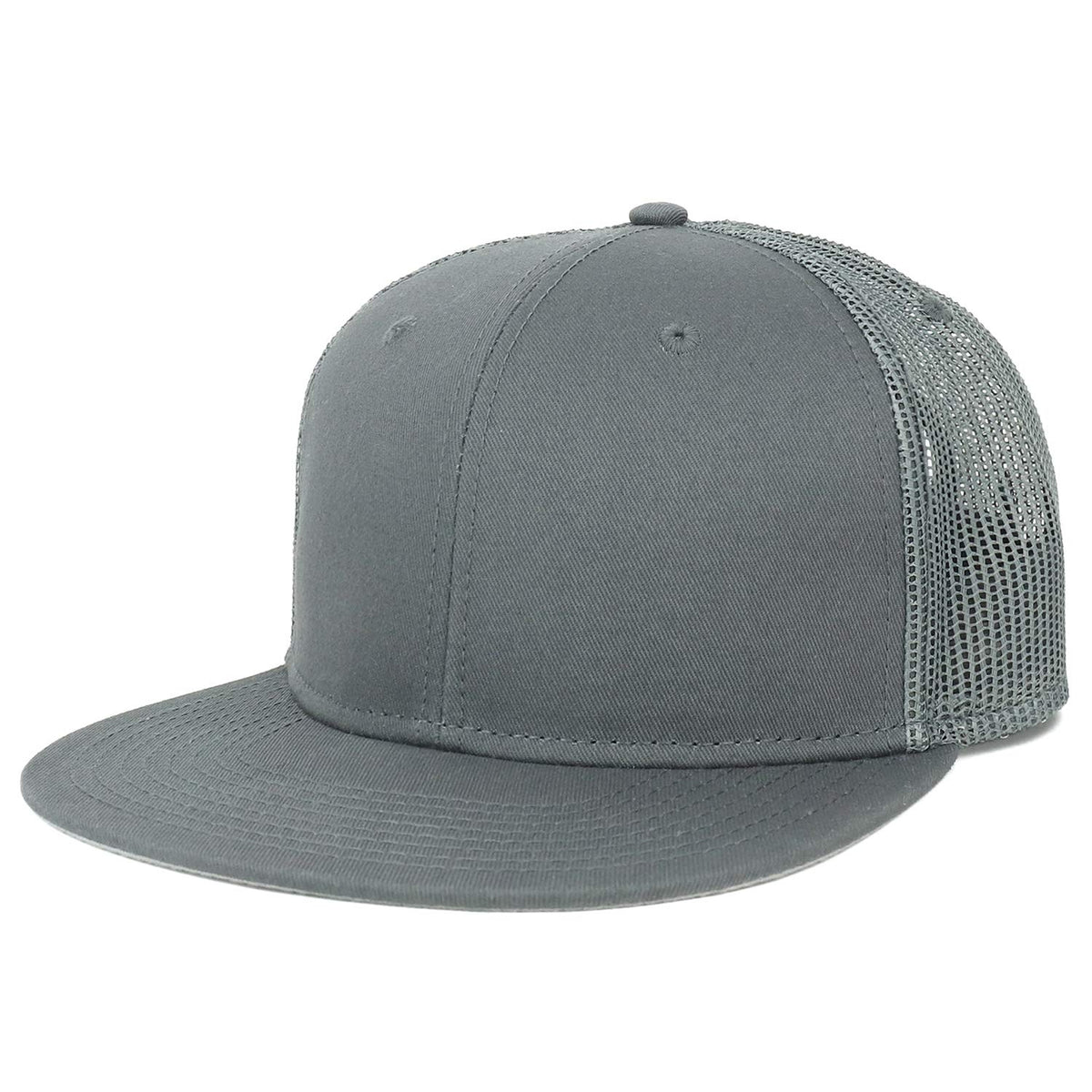 Armycrew Oversize XXL Blank Flatbill Mesh Snapback Cap