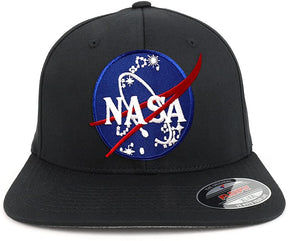 Armycrew XXL Big Size NASA Insignia Logo Iron On Patch Flexfit Cap