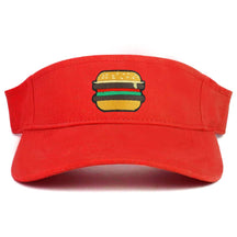 Armycrew Burger Patch Cotton Adjustable Visor Cap - Black