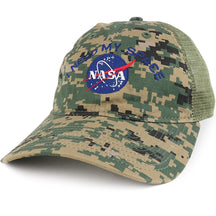 Low Profile Unstructured NASA, I Need My Space Embroidered Camo Mesh Trucker Cap