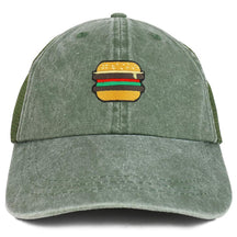 Armycrew Burger Patch Washed Pigment Dyed Soft Trucker Baseball Cap
