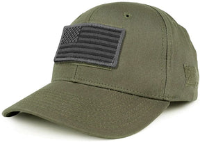 Armycrew USA Grey Flag Tactical Patch Structured Operator Baseball Cap