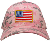 DECKY Low Profile US American Flag Patch Camo Cap - PKD - Yellow