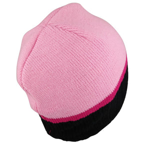 Armycrew Multicolored Fleece Lining Trimmed Acrylic Beanie with Short Earflaps