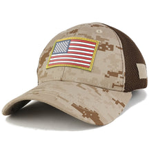 Armycrew USA Gold American 3D Flag Rubber Tactical Patch Low Crown Adjustable Mesh Cap