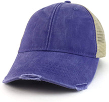 Armycrew Distressed and Torn Pigment Dyed Mesh Back Cap