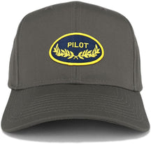 Armycrew Pilot Oak Leaf Oval Embroidered Patch Snapback Baseball Cap