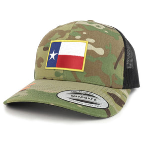 Armycrew Texas State Flag Patch Camouflage Structured Trucker Mesh Baseball Cap
