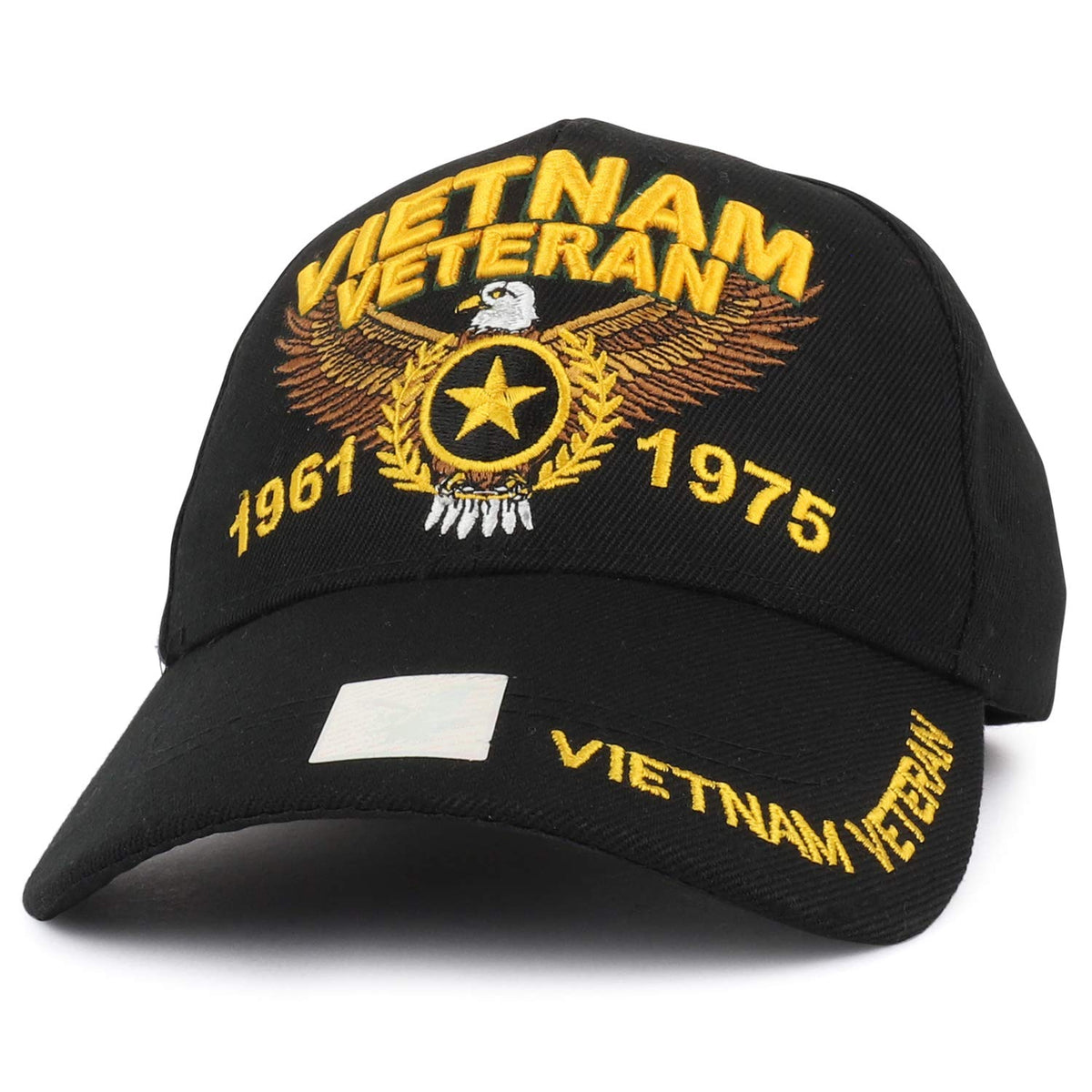 Armycrew Vietnam Veteran 1961 to 1975 Eagle Star Embroidered Baseball Cap