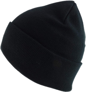 Made in USA Winter Knit Cuff Folded Long Stretchy Beanie