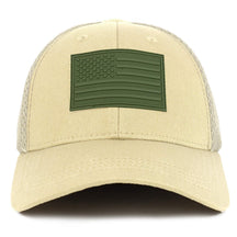Armycrew US American Flag Olive Rubber 3D Tactical Patch Air Mesh Flex Cap