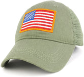 Armycrew USA Gold American Flag Embroidered Tactical Patch with Mesh Operator Cap