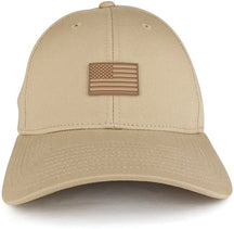 Armycrew Small Rubber American Flag Structured Cotton Adjustable Baseball Cap
