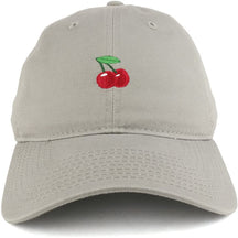 Armycrew Small Cherry Embroidered Washed Cotton Soft Crown Adjustable Dad Hat