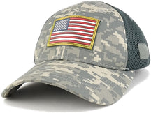 Armycrew USA Gold American 3D Flag Rubber Tactical Patch Low Crown Adjustable Mesh Cap