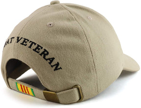Armycrew Vietnam Combat Veteran Embroidered Military Cotton Baseball Cap