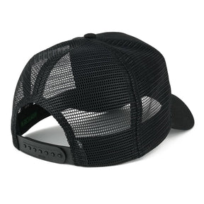Solid Black Africa Map Embroidered Iron on Patch Adjustable Trucker Mesh Cap