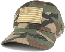 Armycrew US American Embroidered Tactical Coyote 2 Flag Adjustable Structured Operator Cap
