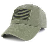 Armycrew USA Olive Flag Tactical Patch Cotton Adjustable Baseball Cap