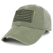 Armycrew USA Olive Flag Tactical Patch Cotton Adjustable Baseball Cap