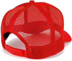 USA American Flag Embroidered Patch Snapback Mesh Trucker Cap - RED